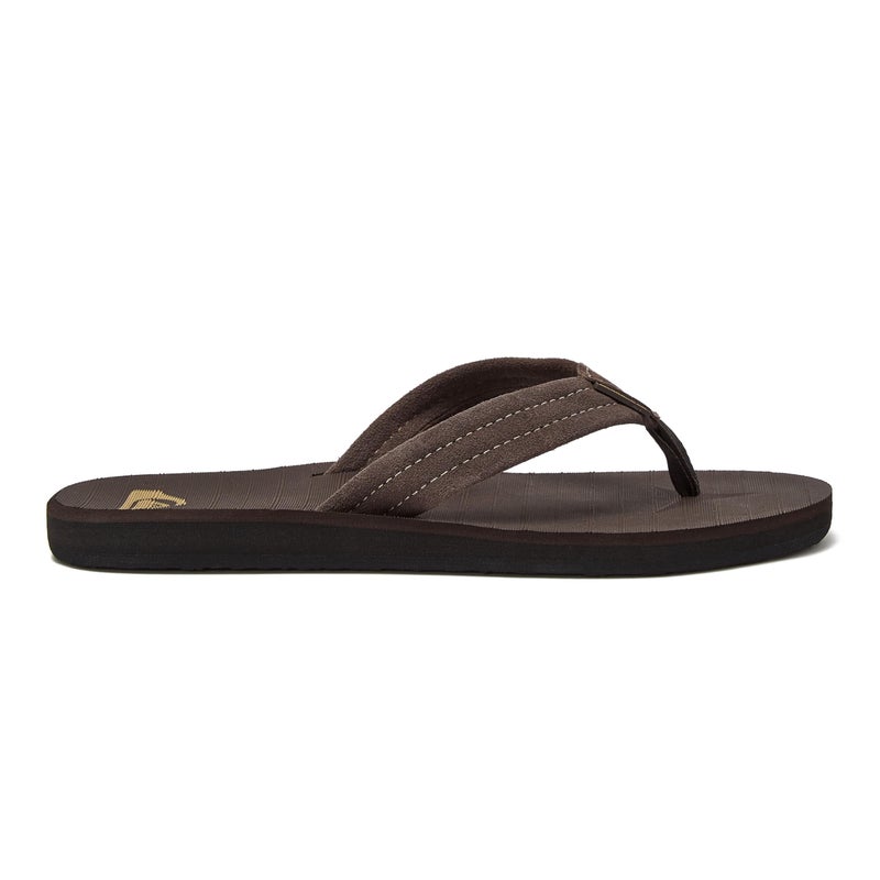 Quiksilver Carver Suede Flip Flops for Men, Arch Support Athletic Mens Sandals, Size 6 to 16 Thong Mens Slides, Demitasse Solid, 7 M US - Image 2